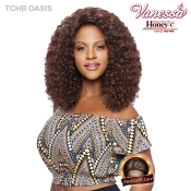 Vanessa Honey C Brazilian Human Hair Blend Swisssilk Lace Front C-Side Part Wig - TCHB OASIS